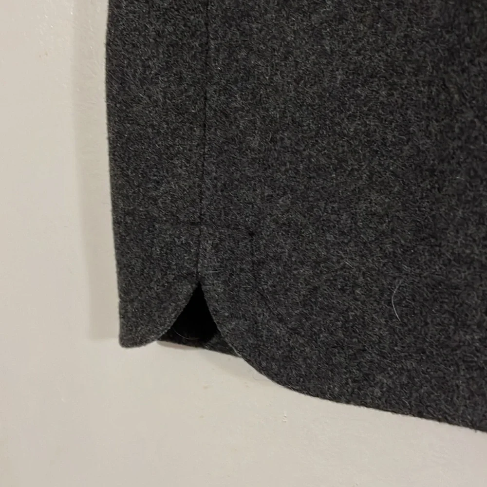 J. Crew gray lined back zip skirt
